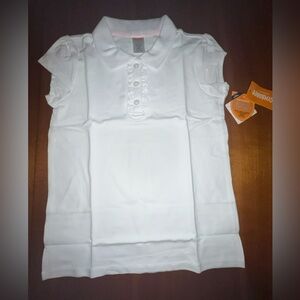 Girls size 8 Gymboree brand white polo